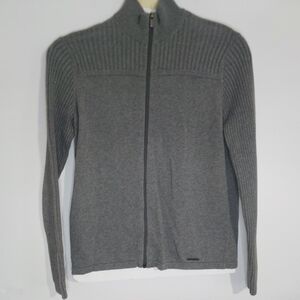 Michael Kors Men's Charcoal Zip-Up Sweater